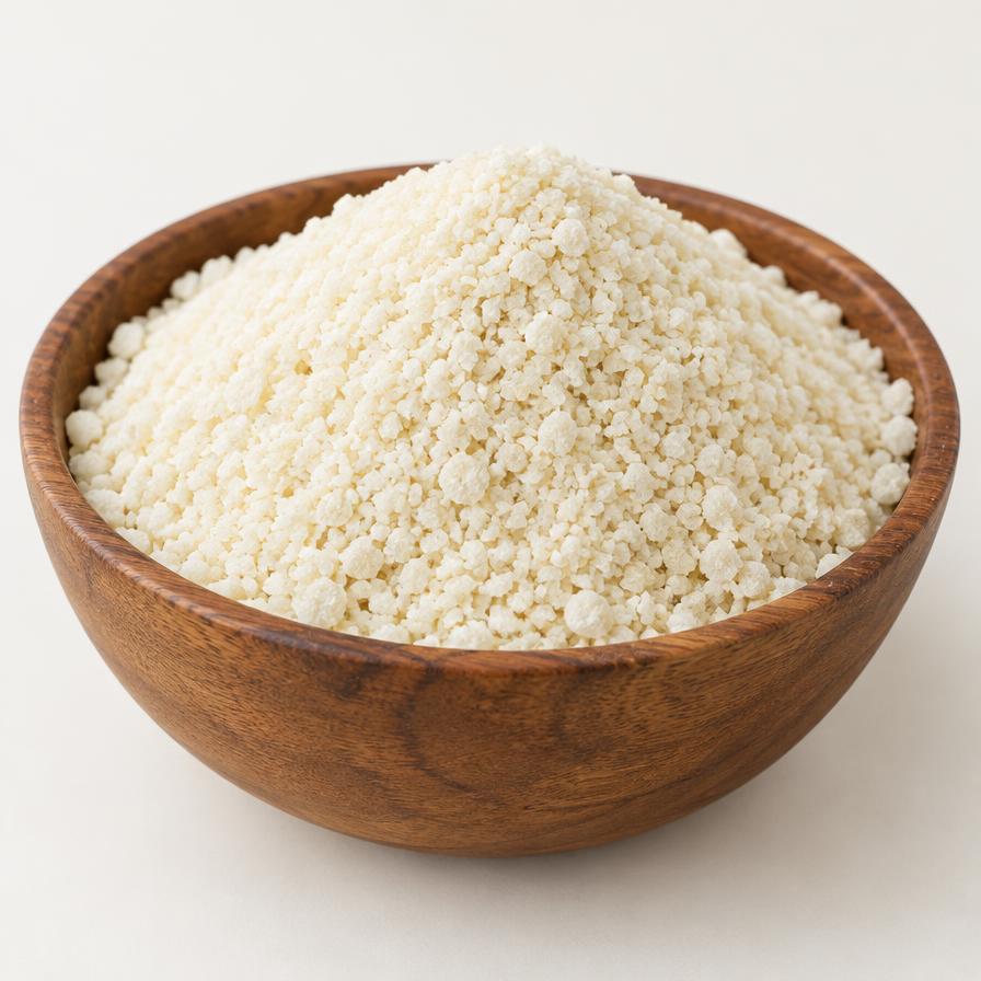 Bowl of garri granules