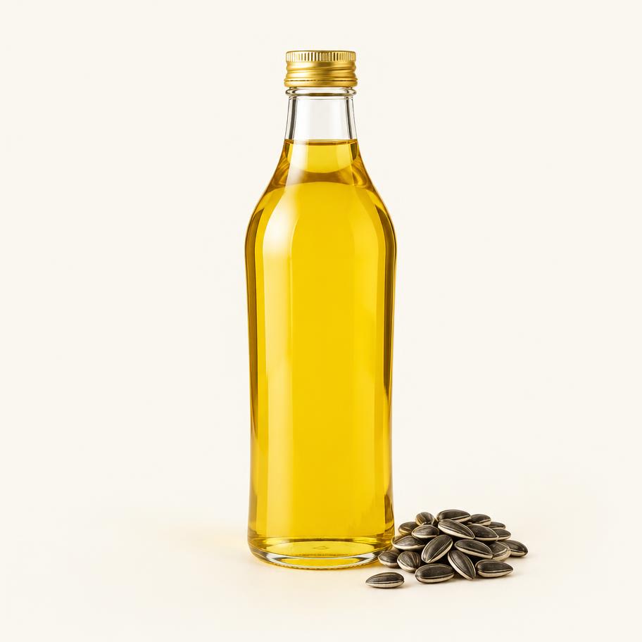 Bottle of golden cooking oil