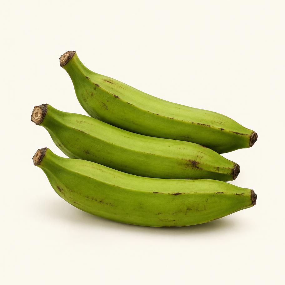 Fresh green plantains
