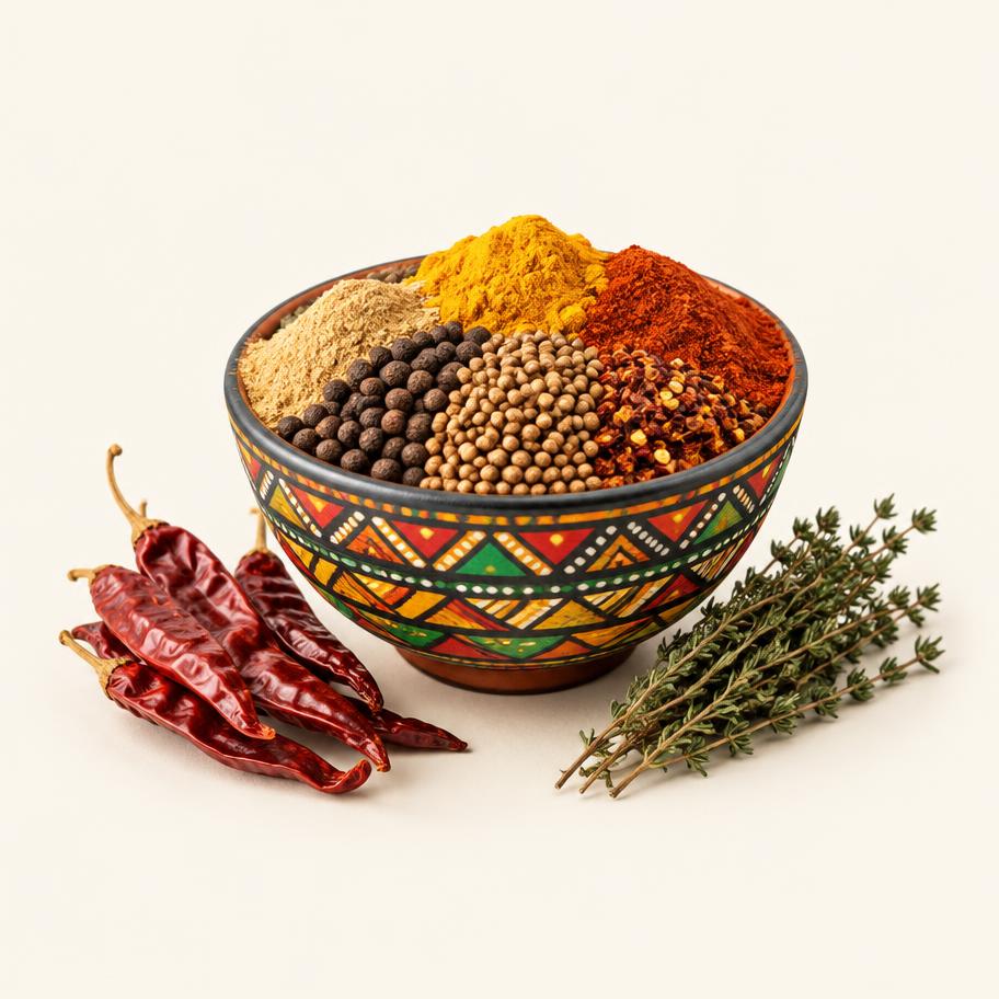 Colourful cooking spices
