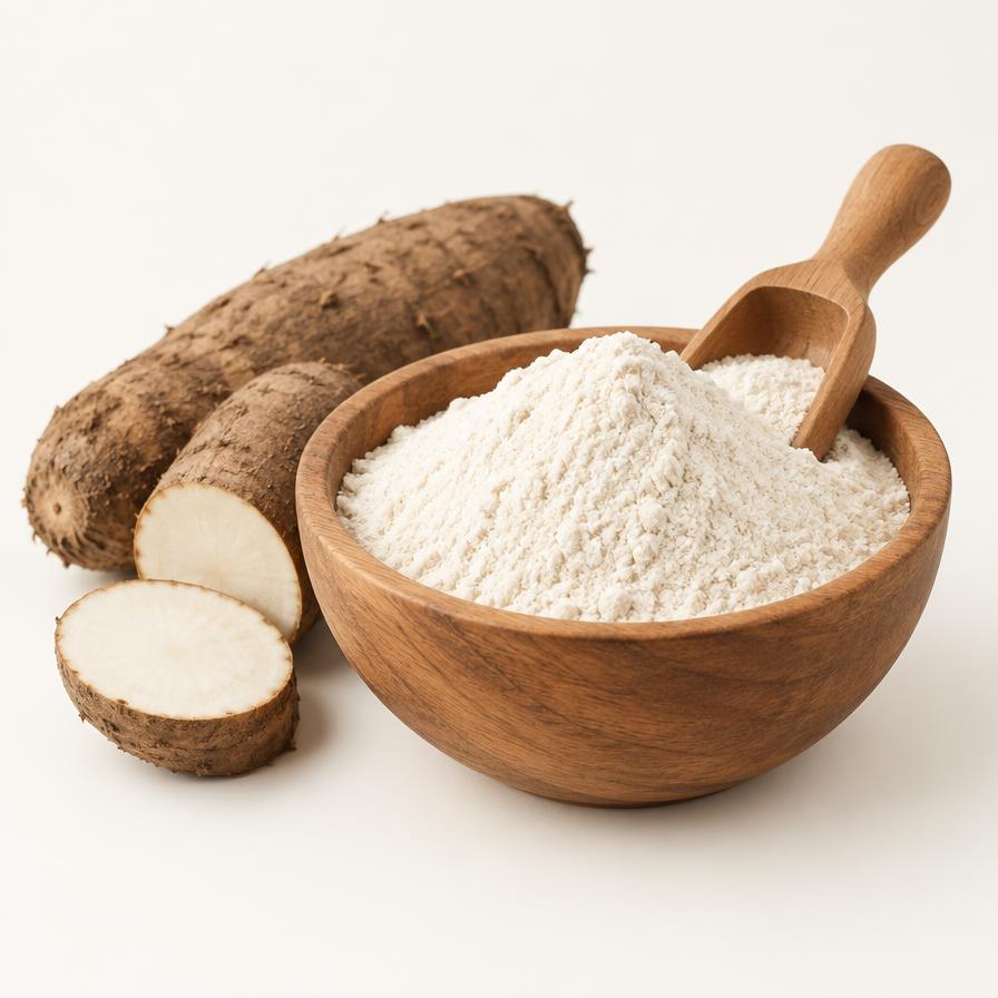 Bowl of fine semolina